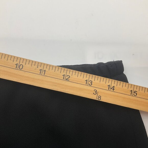 Vintage Sz 8 Black Formal Midi Slip Overlay Skirt Beaded Floral Embroidered - Picture 5 of 12